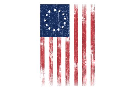 Betsy Ross Vertical Grunge America Flag Graphic By Sunandmoon