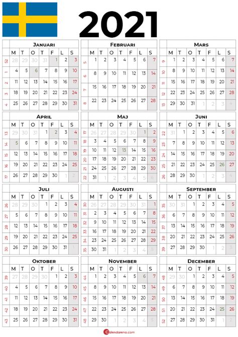 Velg natur kalender, søt kalender for jenter, blomster. Kalender 2021-Årskalender för 2021 inklusive veckonummer