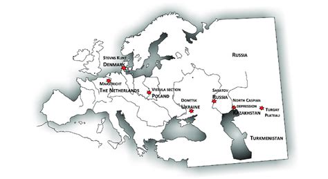 Map Of Europe And Central Asia Illustrating The General Distribution