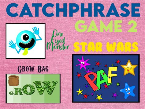 Catch Phrase Game Number 2 Teaching Resources