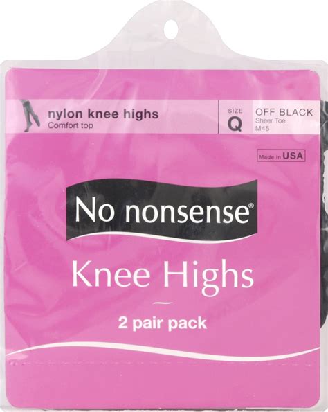 Off Black Knee Highs Size Q No Nonsense 2 Pair Delivery Cornershop