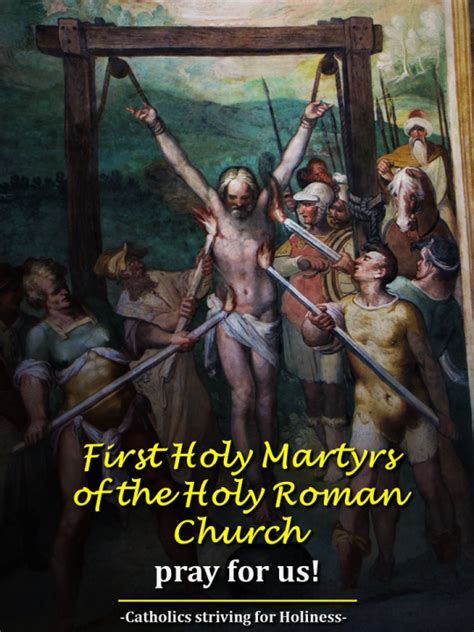 June 30 The First Holy Martyrs Of The Holy Roman Church Catholics