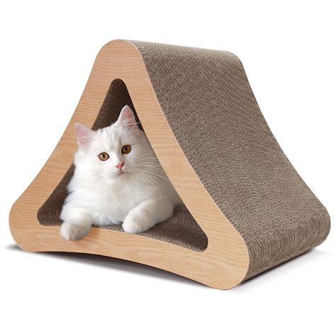 Scratchme Triangle Cat Scratch Post Cardboard And Scratching Board With