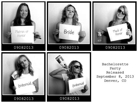 Bachelorette Party Mugshots But Take The Pictures The Morning After Right When They Wake Up