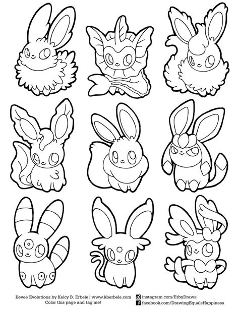 Eevee Evolutions Coloring Pages Review Coloring Page Guide