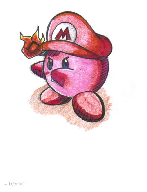 Mario Hat Kirby By Shadowlink350 Fanart Central