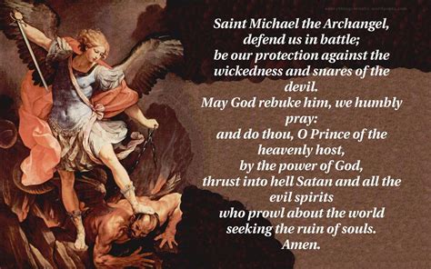 The Prayer To St Michael The Archangel Cool Catholics