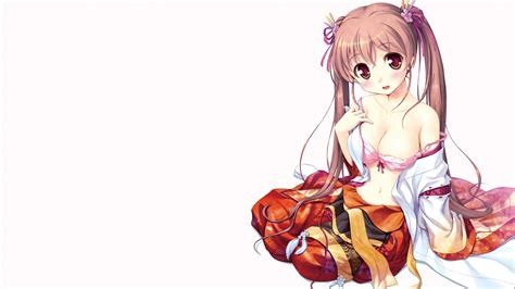 papel de parede ilustração anime meninas anime sentado desenho animado sutiã roupas