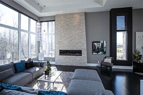Contemporary Living Room In Grey Tones Contemporary Living Room
