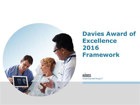 Davies Award Of Excellence 2016 Framework