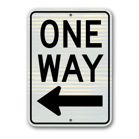 18 X 24 One Way Left Sign