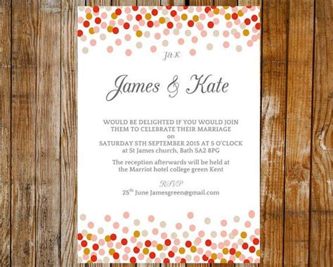 Check spelling or type a new query. Mariage invitation modèle - Confetti (rose et pêche ...