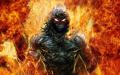Hd Wallpaper Fantasy Art Fire Disturbed Demon Artwork Flame