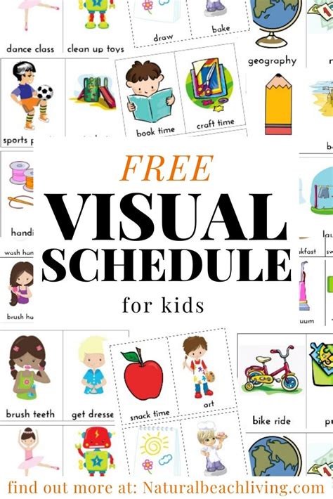 Daily Visual Schedule For Kids Free Printable Natural