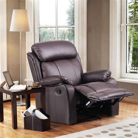 Leisure Zone Leather Reclining Chair Recliner Chair Tilt Sofa Push