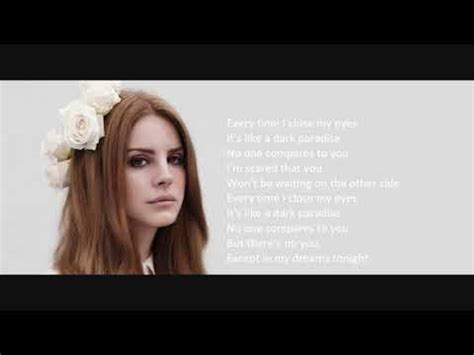 Lana Del Rey Dark Paradise Lyrics Youtube