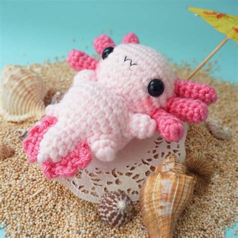 Crochet Pattern Lily The Baby Axolotl Etsy In 2020 Crochet