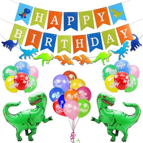 Buy 24pcs Dinosaur Birthday Party Decoration Kit Happy Birthday Banner