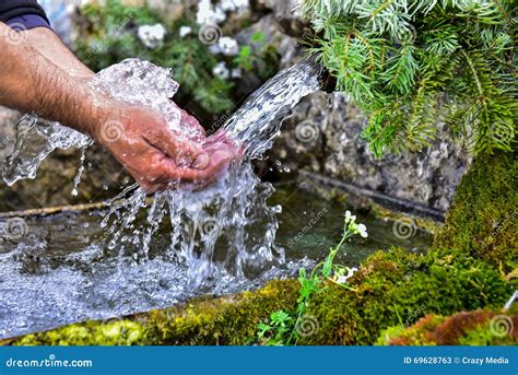 Natural Water From The Source Stock Image Image Of Organic Beauty