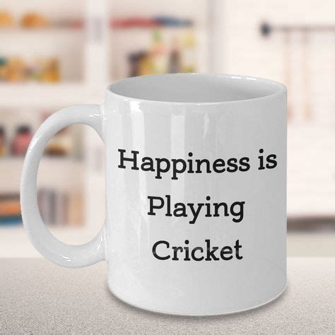 Cricket Coffee Mug Gifts For Cricket Players Happiness Is Playing