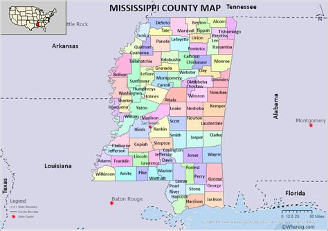 Mississippi County Map Free Check The List Of 82 Counties In