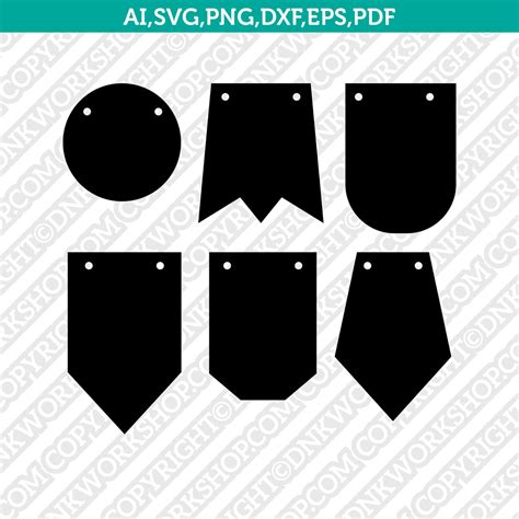 Party Bunting Banner Flag Svg Silhouette Cameo Cricut Cut File Vector