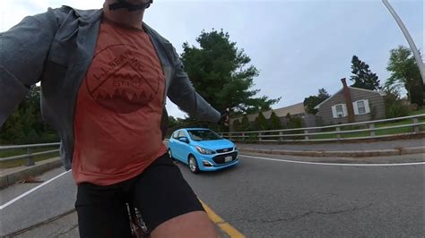 Car Cuts Off Cyclists Left Turn In Progress Youtube