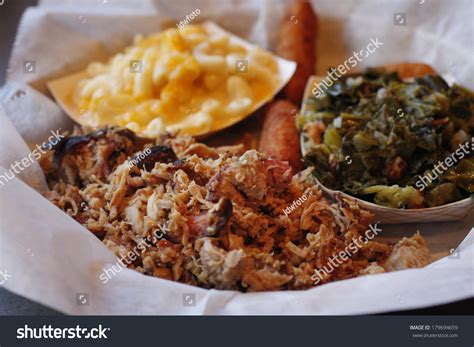 For the coleslaw, in a separate bowl, mix together all of the to serve, pile the pork on a serving plate and spoon the coleslaw next to it. Serving Pulled Pork Side Dishes Macaroni Stock Photo ...