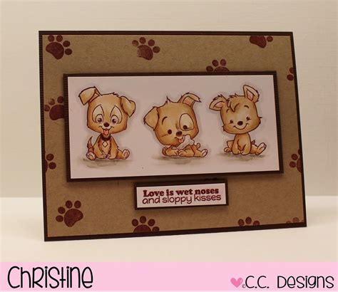 Puppy Card By Christine So Cute Cards Handmade Dog Cards Kids