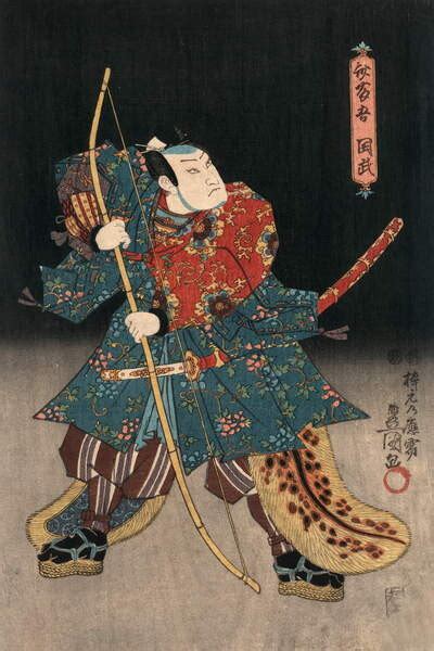 Ukiyo E Print Of An Actor Playing A Samurai By Kunisada Reproductions