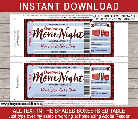 Make Your Own Movie Night Tickets Sheknows Free Sweet Daisy Designs