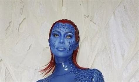 Kim Kardashian Shows Off Her Curves In Skintight Latex Sexy Mystique ‘x Men Costume For