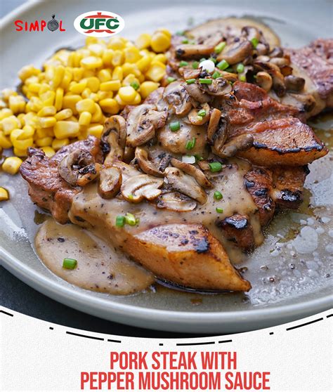 Add in a fresh homemade basil garlic sauce and this is a fabulous steak recipe to try! PORK STEAK WITH PEPPER MUSHROOM SAUCE