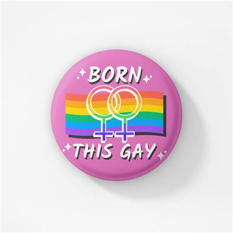 Born This Gay Pin Badge Pride Month Gay Pin Lgbtq Queer Etsy Uk