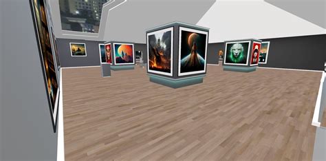 3d Model Art Gallery Vr Ready To Use Vr Ar Low Poly Cgtrader