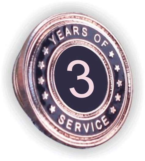 Years Of Service Lapel Pin 3 Year Nicebadge