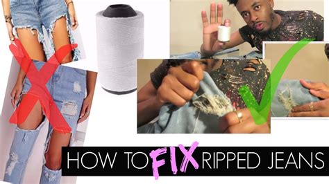 How To Fix Ripped Distressed Jeans Curtis Don Deano Youtube