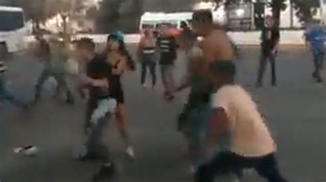 Video feroz batalla campal en Luján a la salida de un boliche