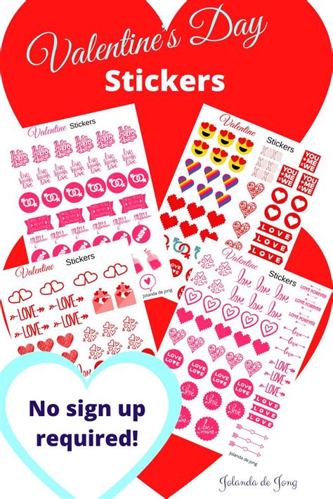 Free Printable Download Valentines Day Stickers Download Them On The