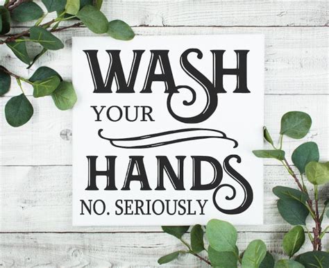 Wash Your Hands Cute Bathroom Sign Funny Bathroon Sign Etsy