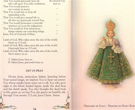 Infant Of Prague Novena And Prayers Booklet Ebay