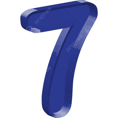 Number 7 Clipart Transparent Png Hd 3d Numbers 7 Typography Design