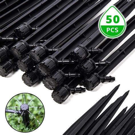 EOX Drip Irrigation Emitters 50 PCS Water Flow Irrigation Drippers 1 4