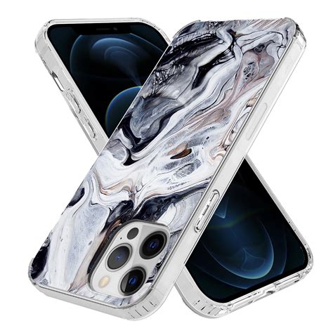 Iphone 12 Pro Max Case Rosebono Bling Glitter Sparkle Black And White