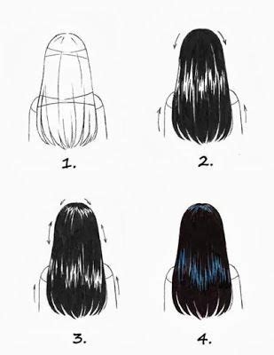 90's inspired updo hairstyle for black hair! Copic markers Germany Blog: colorize Black hair ...