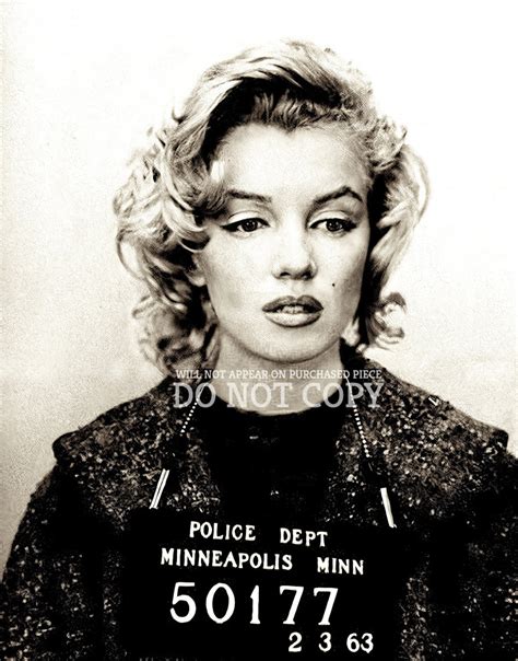 Marilyn Monroe Mugshot Photograph 11 X 14 Stunning Mug Shot - Etsy