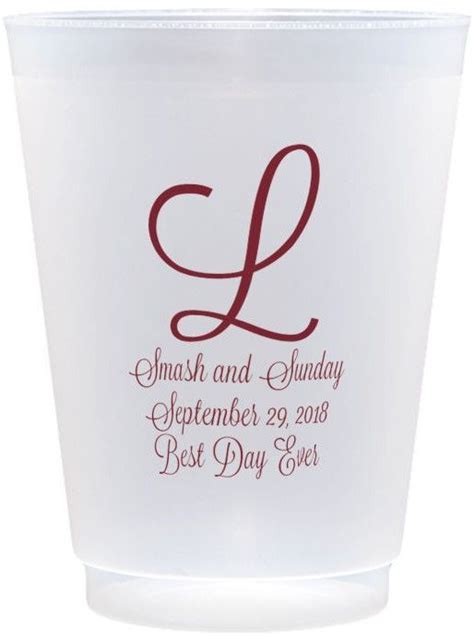 16 Oz Custom Printed Frosted Wedding Cups For Beer Soft Drinks