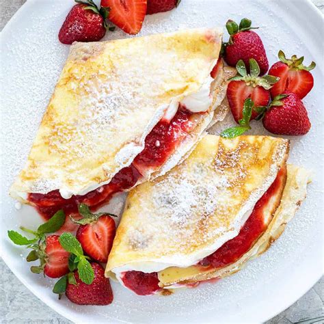 Strawberry Crepes With Homemade Whipped Cream Jessica Gavin