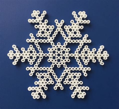 2016 Snowflake 06 Perler Crafts Perler Bead Patterns Fuse Beads
