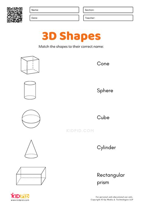 Grade 1 Threedimensional Shapes Cylinder Worksheet 3d Shapes In Real